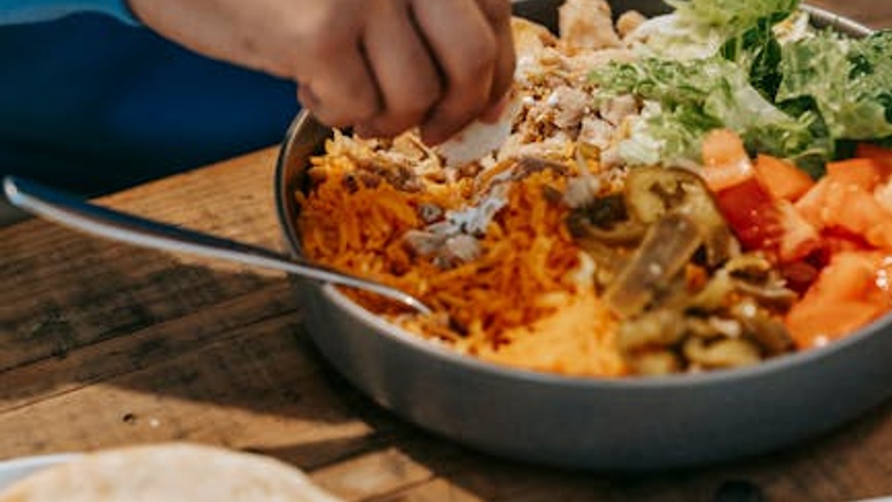 A person enjoying a healthy meal